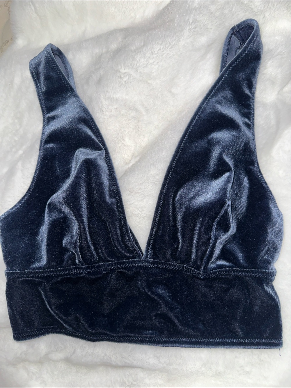 Velvet Deep V Bralette